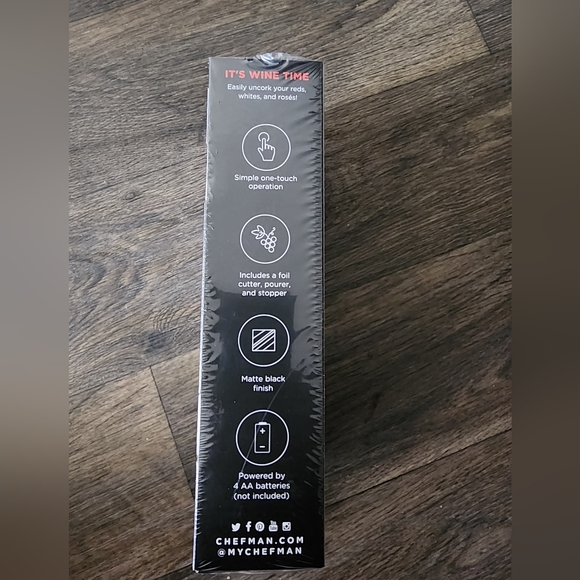 CHEFMAN ELECTRIC WINE OPENER NIB - Picture 4 of 4